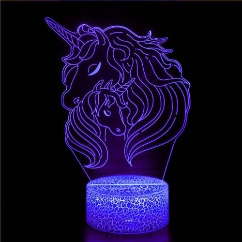 Neon Sign USB Decoration for Unicorn Light Moon Rainbow Family Childrens Room Bedside 3D Night Light Children Decoration Light