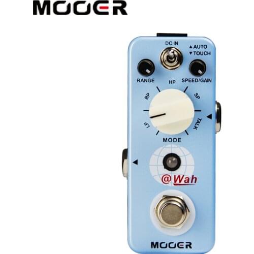 NEW Effect Pedal MOOER @Wah Digital Auto Wah 4 very different Wah sounds and a cool Talk effect into one small pedal