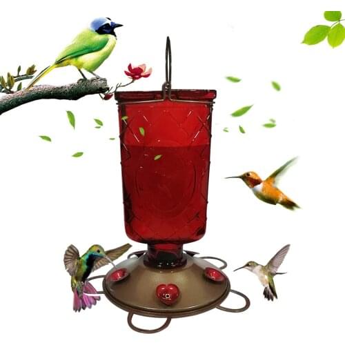 Outdoor Hummingbird Feeder Free Nectar Patio Yard Window Wild Bird Food Feeder Drinker Bird Feed Plastic Garden Hanging Decor