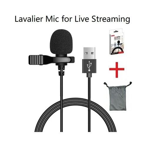 Mini Portable Clip-on Lapel Microphone for Lightning Type C 3.5mm USB Microfone for IPhone IPad Android Smartphone PC Laptops