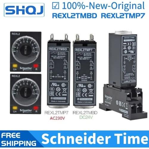 Schneider Time relay REXL2TMBD 24VDC REXL2TMP7 230VAC 0.1S-100H REXL2TMF7 RXZE1M2C Brand new and original relay
