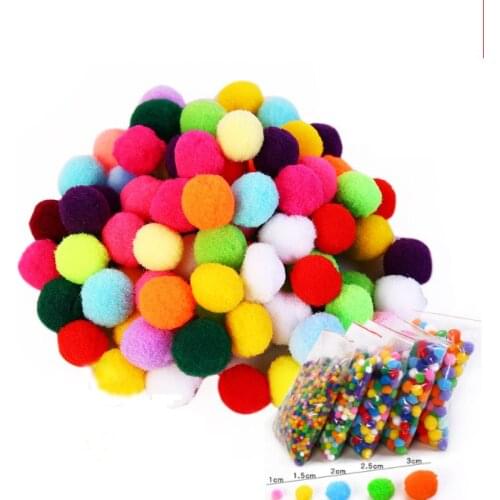 10/15/20/25/30mm Soft Pom Pom Balls Fluffy Fur Pompom Balls DIY Apparel Sewing Fabric Supplies Wedding Home Decoration