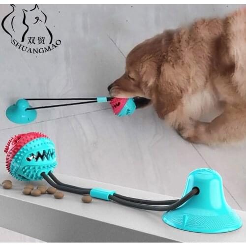SHUANGMAO Pet Chew Dogs Toy Molar Sucker Food Ball Dog Toys for Large Teether Interactive Chewers Cleaning Teeth Puppy Training