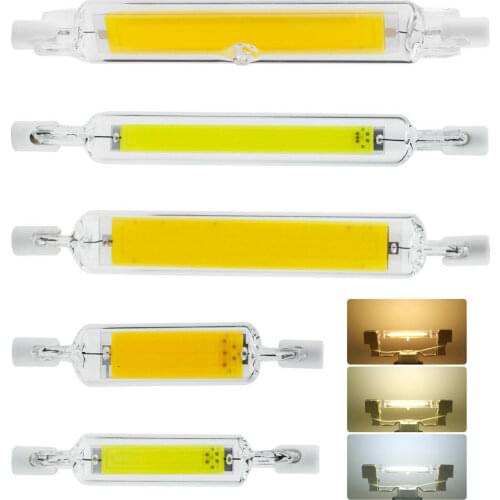 LED R7S Glass Tube COB Bulb 78MM 10W 118MM 20W R7S Corn Lamp J78 J118 Replace Halogen Light 50W 100W AC 220V 230V Lampadas