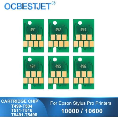 T511-T516 T511 Ink Cartridge Chip 10000 Permanent Chip 10600 ARC Chip For Epson Stylus Pro 10000 10600 Printer (6Colors Options)