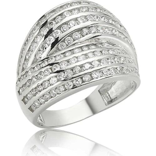 Tevuli 925 Sterling Silver Multi Cubic Zirconia Women Ring