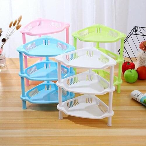 3 Layer Square Triangular Corner Bathroom Storage Rack Toiletry Holder Organizer