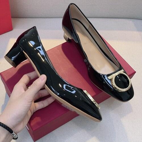 Women Genuine Leather High Heel Shoes Round Toe Pumps Bow Design Wedding Shoes