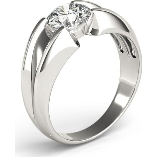 925 Sterling Silver Ring Women Solitaire Wedding Ring Genuine 1 Ct Sona Stone Engagement Gift