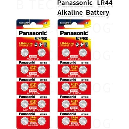 20pc PANASONIC LR44 A76 AG13 0%Hg SR1154 357 LR 44 1.5V Cell battery batteries For calculator 0%Hg