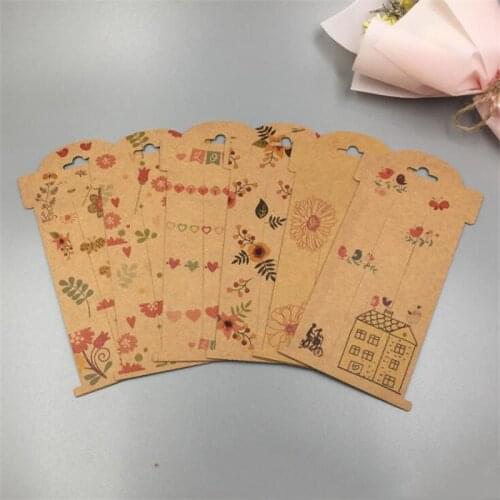 20pcs 16x8cm Hair Clip Display Cards Cardboard Paper Hairpin Display Cards Kraft Cards for Hair Bow Hair Clips Accessories