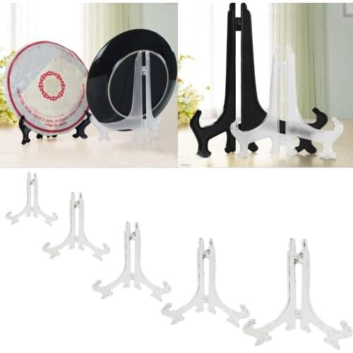 5PCS Plastic Display Easel Card Plate Photo Picture Book Dish Rack Holder Stand