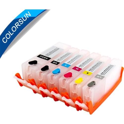 6pcs for Canon PGI-750 CLI-751 PGI750 Refillable Ink Cartridge For Canon MG6370 MG7570 Printer Cartridge with ARC Chips