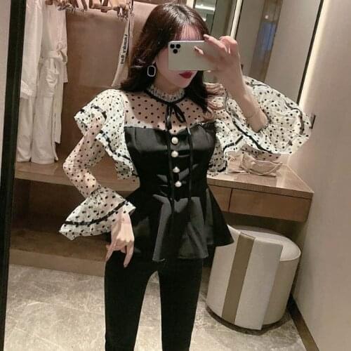 Abebey Polka Dot Blouses