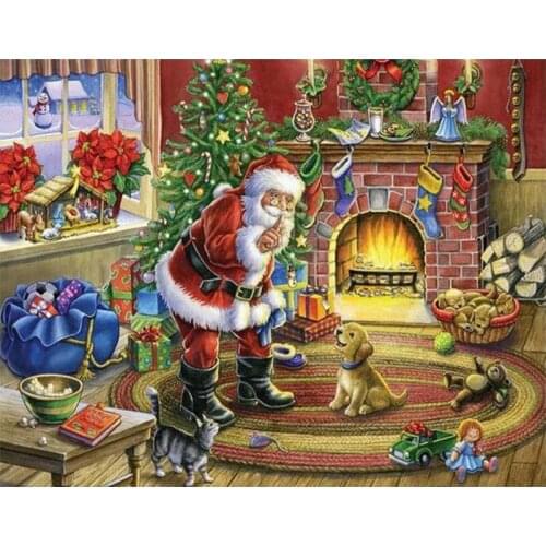 Square/Round Drill 5D DIY Diamond Painting Santa Claus Christmas Deer Snowman Tree Embroidery Cross Stitch Full Rhinestone Decor