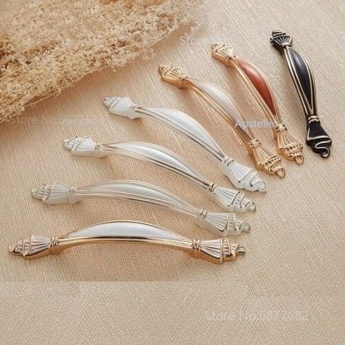 Antique Cabinet Drawer Pull Zinc Alloy Door Closet Knob 96mm/128mm Bronze Kitchen Cupboard Handle Sliding door Hardware