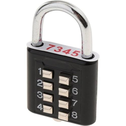 Luggage Locks with 8 Digit Combination – Your Own Padlocks for Travel, Baggage, Suitcases & Backpacks - Black
