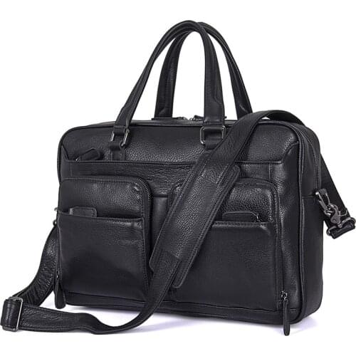 Business Bag Mens Genuine Leather Briefcase Male Man 15 Inch Laptop Bag Natural Leather For Men Messenger Bags Mens Briefcases