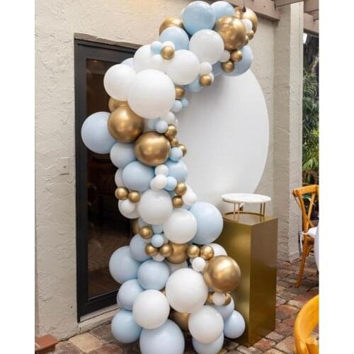 DIY Wedding Decoration Supllies Navy Blue Gold Metal Balloon Arch Kit Birthday Party Macaron Latex Balloon Garland Decors Ballon