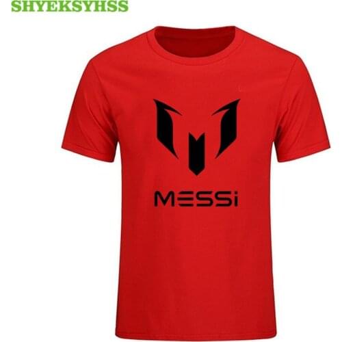 Fashion Printing Barcelona Mens Short sleeve Messi 10 T-shirt cotton tshirt Tops Argentina jersey Hipster fans tee shirt