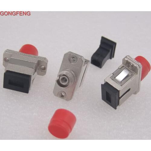 GONGFENG 4PCS/LOTS NEW Connector Telecom SC-FC /FC-SC Metal Single Mode Multimode Fiber Coupler Flange Adapter Special Sales