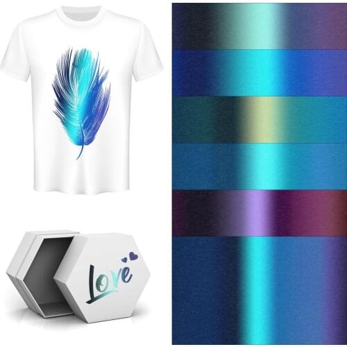 Gradient Laser Color Vinyl Heat Thermal Transfer Iron On Diy Garment Film Silhouette Paper Fabric Adhesive Clothing Cup Glass