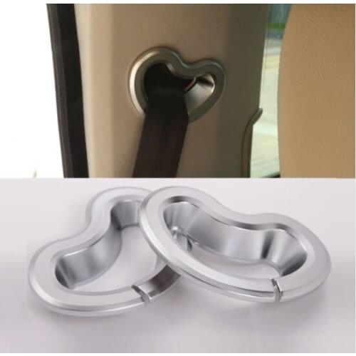 ABS Chrome Rear Seat Safety Belt Buckle Cover Trim Stickers For Land Rover Discovery 4 LR4 2010-2016 Car-styling Accessories