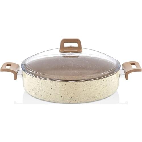 Cream Color 28 CM Granite Pots