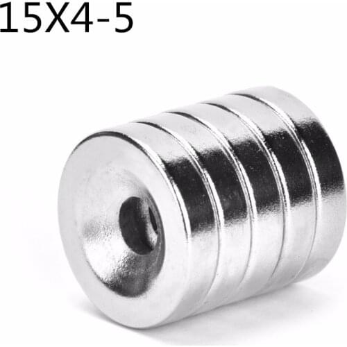 1000pcs 15*4-5mm Round Countersunk Ring Magnet 15mm x 4mm Hole 5mm Rare Earth Neodymium Magnet 15*4-5