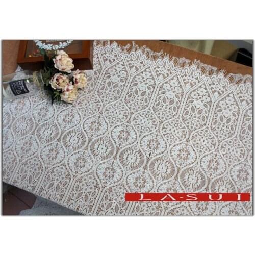 LASUI 1.5m*3m Quality eyelash car bone line lace fabric good quality Clothing wedding dress fabric home decoration fabric DIY