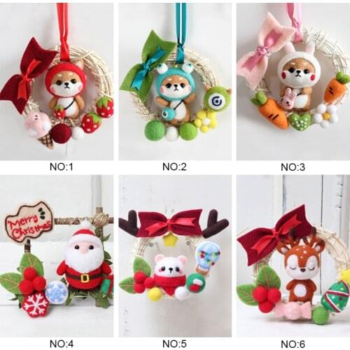 MIUSIE Fashion Women Girls Wool Felting Toy Handmade Doll Wool Felt Poked Kitting DIY Cute Animal Non-Finished Felting Hot Sale