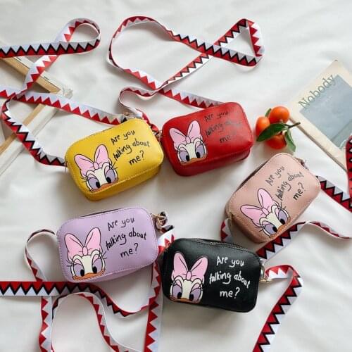 Disney cartoon Donald Duck fashion shoulder bag girl coin mobile phone bag accessories girl messenger bag