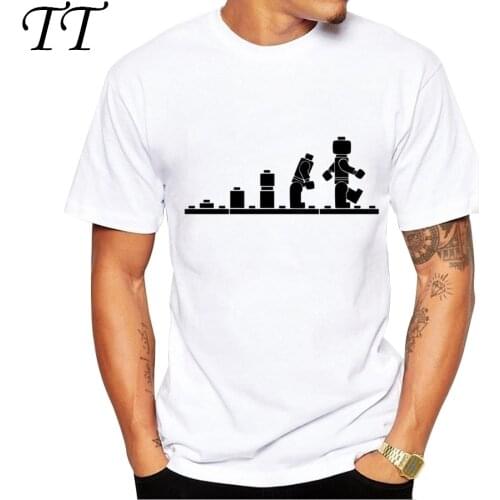 2019 Summer Style LEGO Robot T Shirts Men Fashion Male Tees Funny Printed Mens Short Sleeve T-shirts camisetas hombre gt081