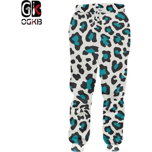 OGKB Jogger Pants Mens New Loose 3D Sweat Pants Print Paisley Cat Casual Large Size Garment Men Autumn Sweatpants Dropship