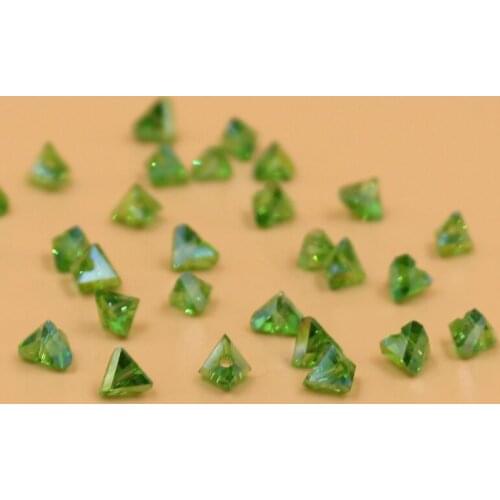 Wholesale 6mm 100pcs Triangle Austria Crystal Beads For Jewelry Making DIY Handmade Bracelet