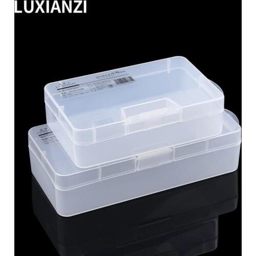 LUXIANZI Portable Plastic Organizer Box For small things Part Screws Container Toolbox Portable Jewelry Tool Case Storage Box