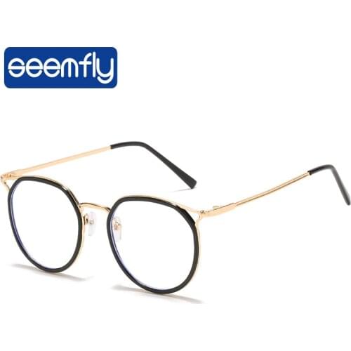 Seemfly Finished Men Women Myopia Prescription Glasses Cat Eye Myopic Shortsighted Eyewear Diopter -1.0 1.5 2.0 2.5 3.0 3.5 4.0
