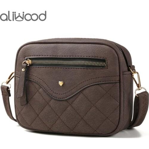 Aliwood New Women Bag Leather Shoulder Bag Mini Flap Retro Designer Handbags Casual Wild Females Crossbody Bag Bolsas Feminina