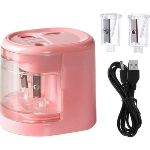 2021 New New Creative Automatic Smart Double Hole Electric Pencil Sharpener School Office Stationery Stationery Student Gift