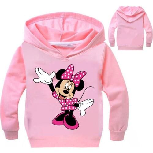 Baby Girls Boy Cartoon Minnie Mickey Hoodies Sweatshirt Clothes Kids Spring Thin Hoodies Jacket Coat Child Tops Clothing 3-12yea