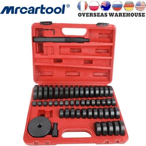 MR CARTOOL 51Pcs Custom Disc Bearing Seal Driver Pressure Disc Tool Set 18-65mm Bush/Bearing/Seal Driver Kit Car Repair Tool