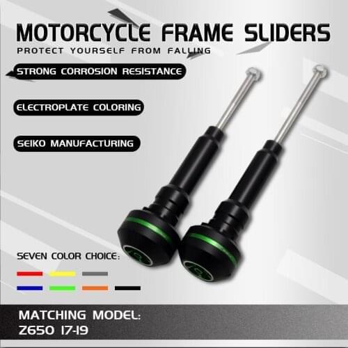 For KAWASAKI Z650 Z 650 2017 2018 2019 Motorcycle CNC Falling Protection Frame Slider Fairing Guard Anti Crash Pad Protector