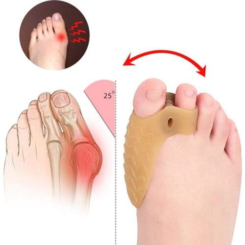 1Pair Big Toe Straightener Thumb Valgus Protector Overlapping Corrugated Toe Separator