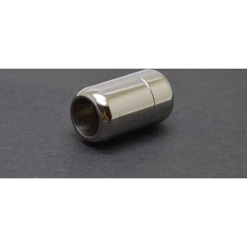 10pcs/lot Hole: 6/8mm Strong Stainless Steel Magnetic Clasps With Fit Leather Cord End Cap DIY Bracelets Connectors Making