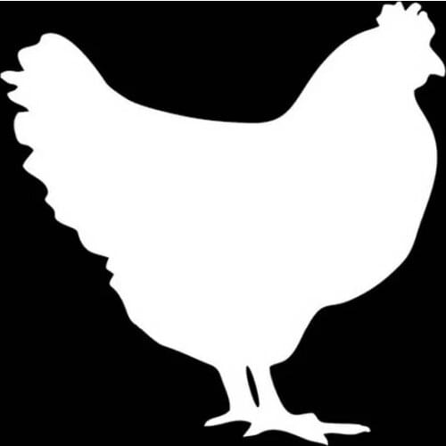 14*12CM CHICKEN Farm Car Sticker Decal Reflective Animal Fun Motorcycle Decorative Body Stickers