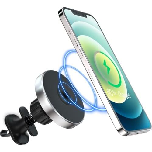 15W Car Magnetic Wireless Charger for iPhone 12 Pro Max Tpye-C Magsafe Fast Charging Wireless Charger Auto Phone Holder