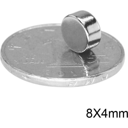 20~500PCS 8x4 Round Powerful Magnet 8mmx4mm Bulk Sheet Neodymium Magnet disc 8x4mm Permanent NdFeB Strong Magnet circular 8*4