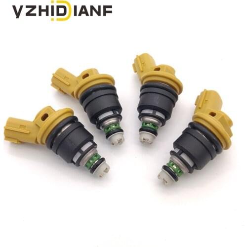 4pcs/lot 555cc Nismo side feed yellow fuel injectors 16600-RR543 16600RR543 for nisaan- 300ZX Z32 RB25DET VG30DETT SR20DET KA24