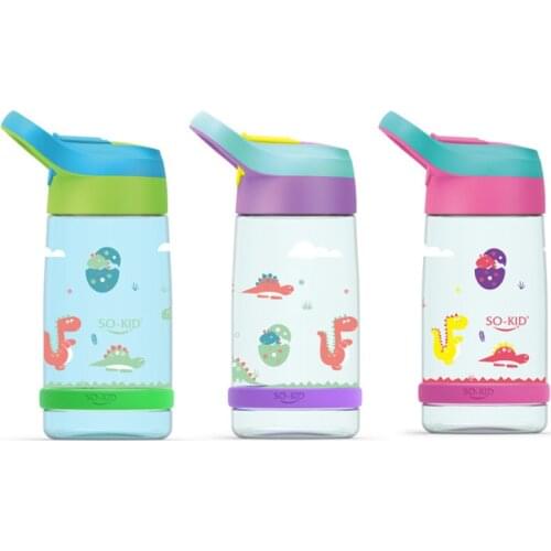 550ml Kids Water Sippy Cup Leakproof Water Bottles Creative Cartoon Feeding Cups with Straws Outdoor Portable Cups BPA Free