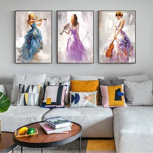 Abstract Girl Canvas Paintings Ballerina Modern Wall Pictures For Living Room Posters And Prints Wall Art Canvas Prints Cuadros